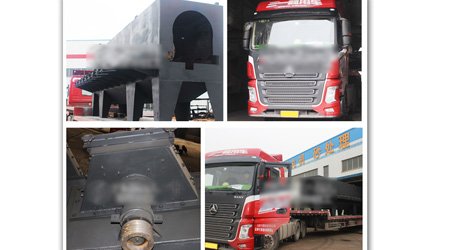 發(fā)往四川眉山Q698型大型輥道通過(guò)式拋丸清理機(jī)裝車(chē)發(fā)貨現(xiàn)場(chǎng)